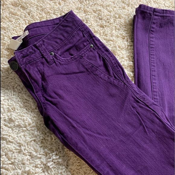 Purple Skinny Jeans - Size 24 - Picture 2 of 5